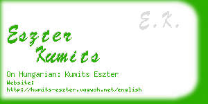 eszter kumits business card